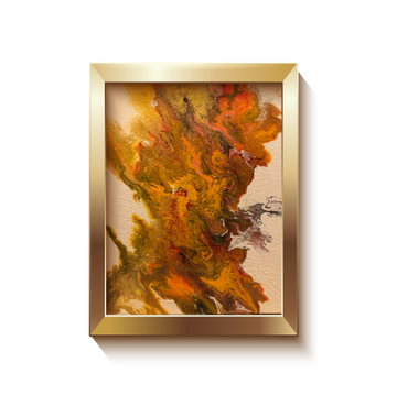 Striking Acrylic Poured Painting
