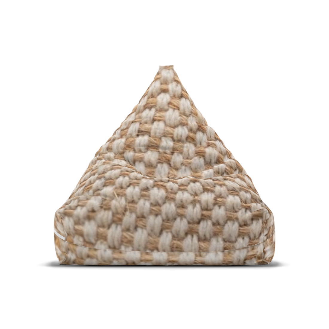 Bean Bag Chair Cover  natural wool look fabric checkered