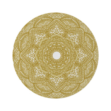 Round Rug golden pattern round gold rug luxury carpet circular gold carpet decorative gold mat gold ornamental rug intricate pattern rug