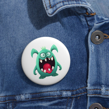 Custom Pin Buttons monster button pin