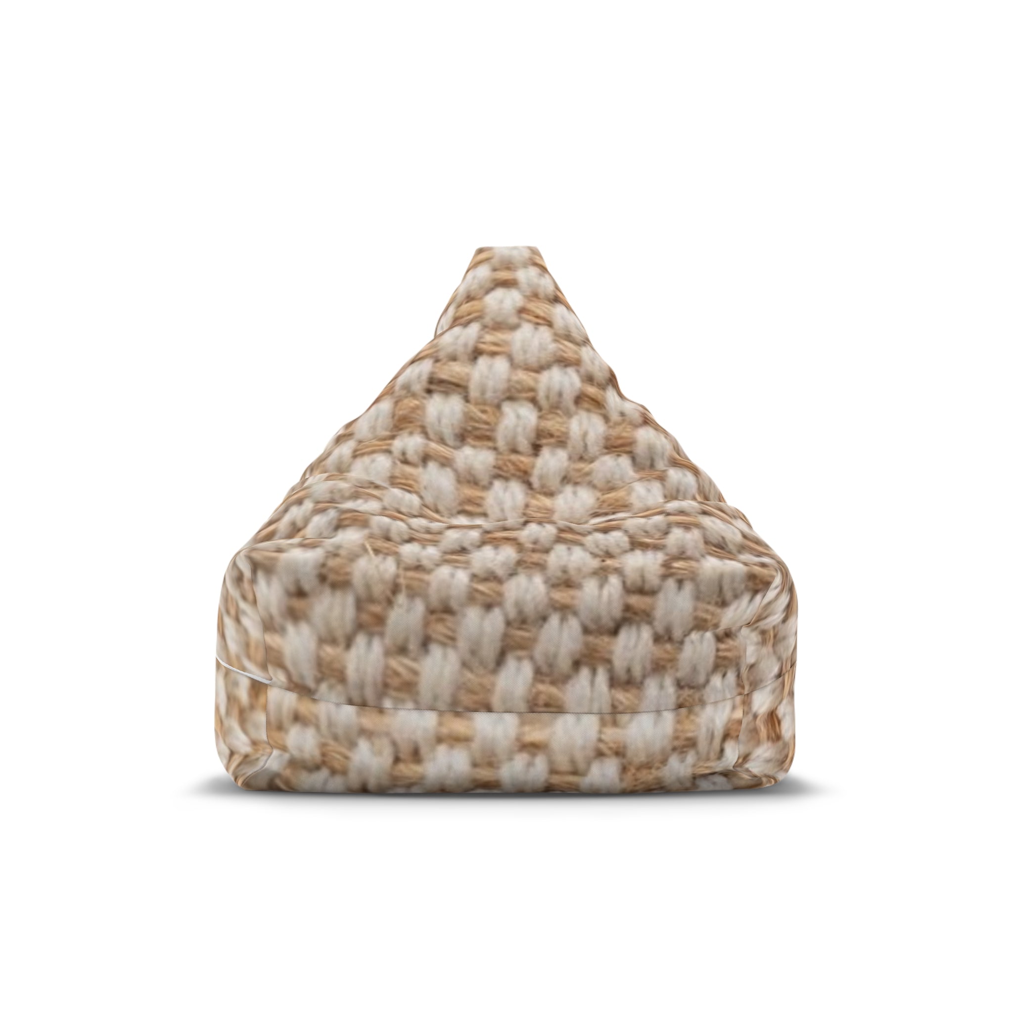 Bean Bag Chair Cover  natural wool look fabric checkered