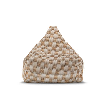 Bean Bag Chair Cover  natural wool look fabric checkered