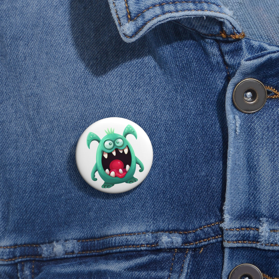 Custom Pin Buttons monster button pin