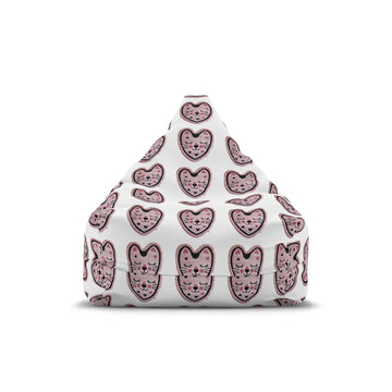 Bean Bag Chair Cover pink kitty cat pattern