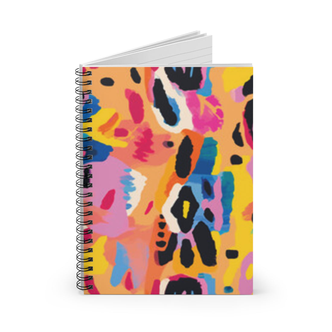 Spiral Notebook - Ruled Line colorful abstract modern bright eye catching unique journal school education stationarycover art versatile use school supplies