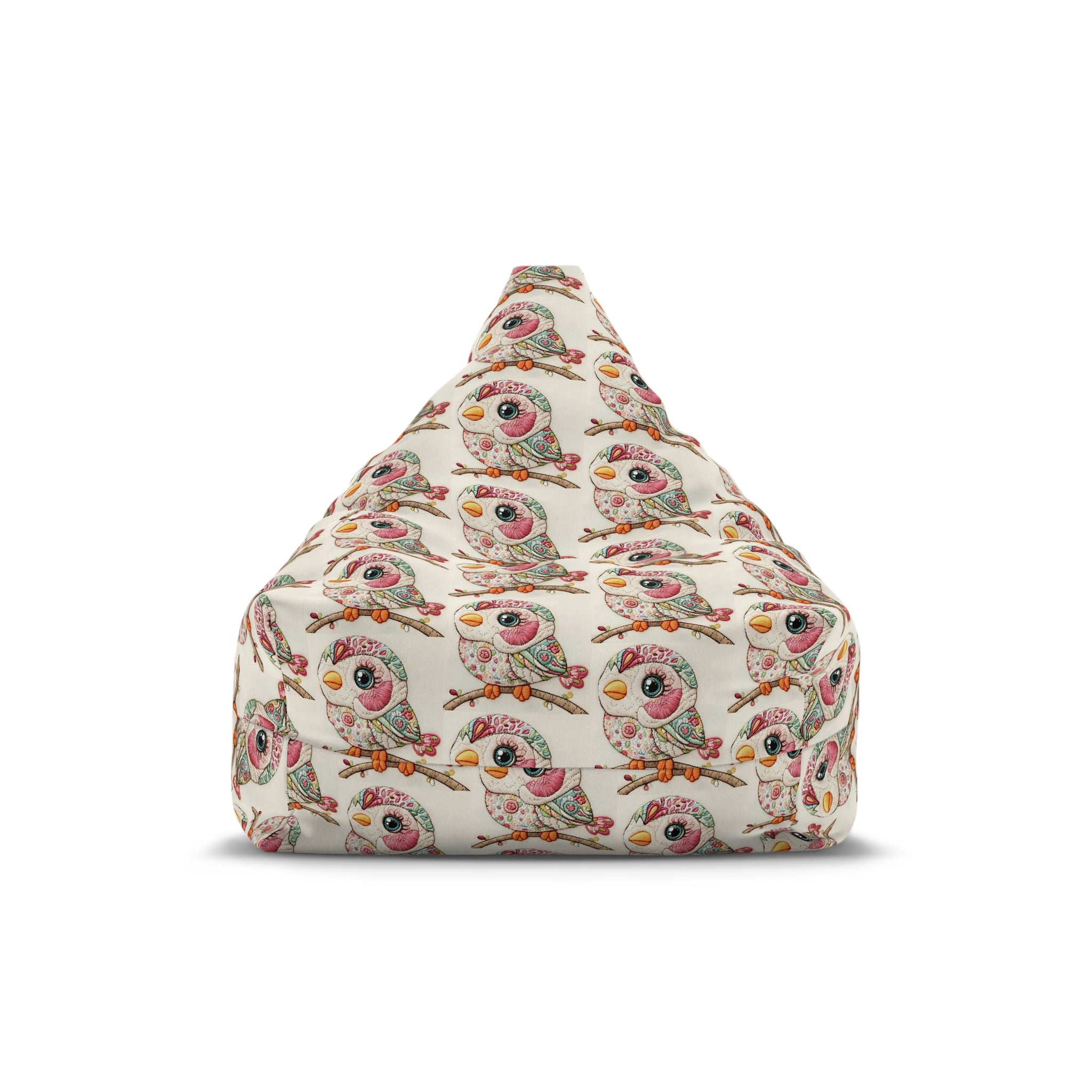 Bean Bag Chair Cover embroidered look baby bird