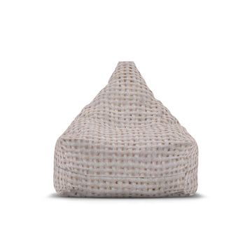 Bean Bag Chair Cover embroidered linen look natural color