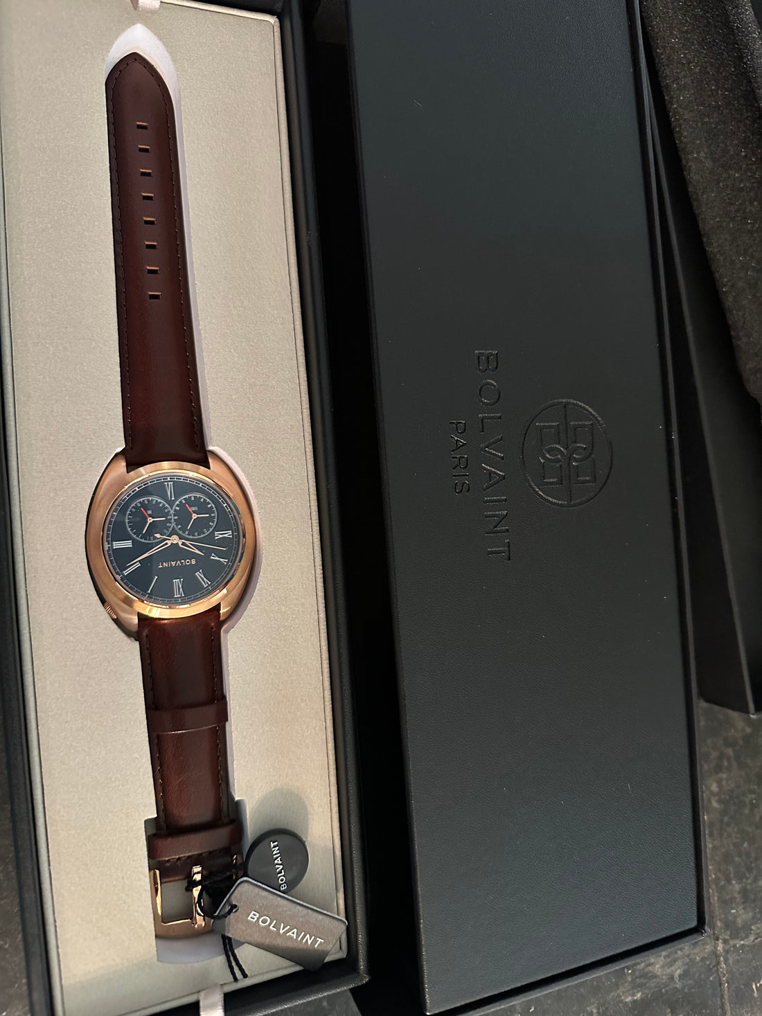 Bolvaint aurelius bleu in rose gold