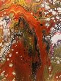 fiery cascade multicolor painting