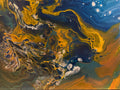 liquid gold abstract painting 