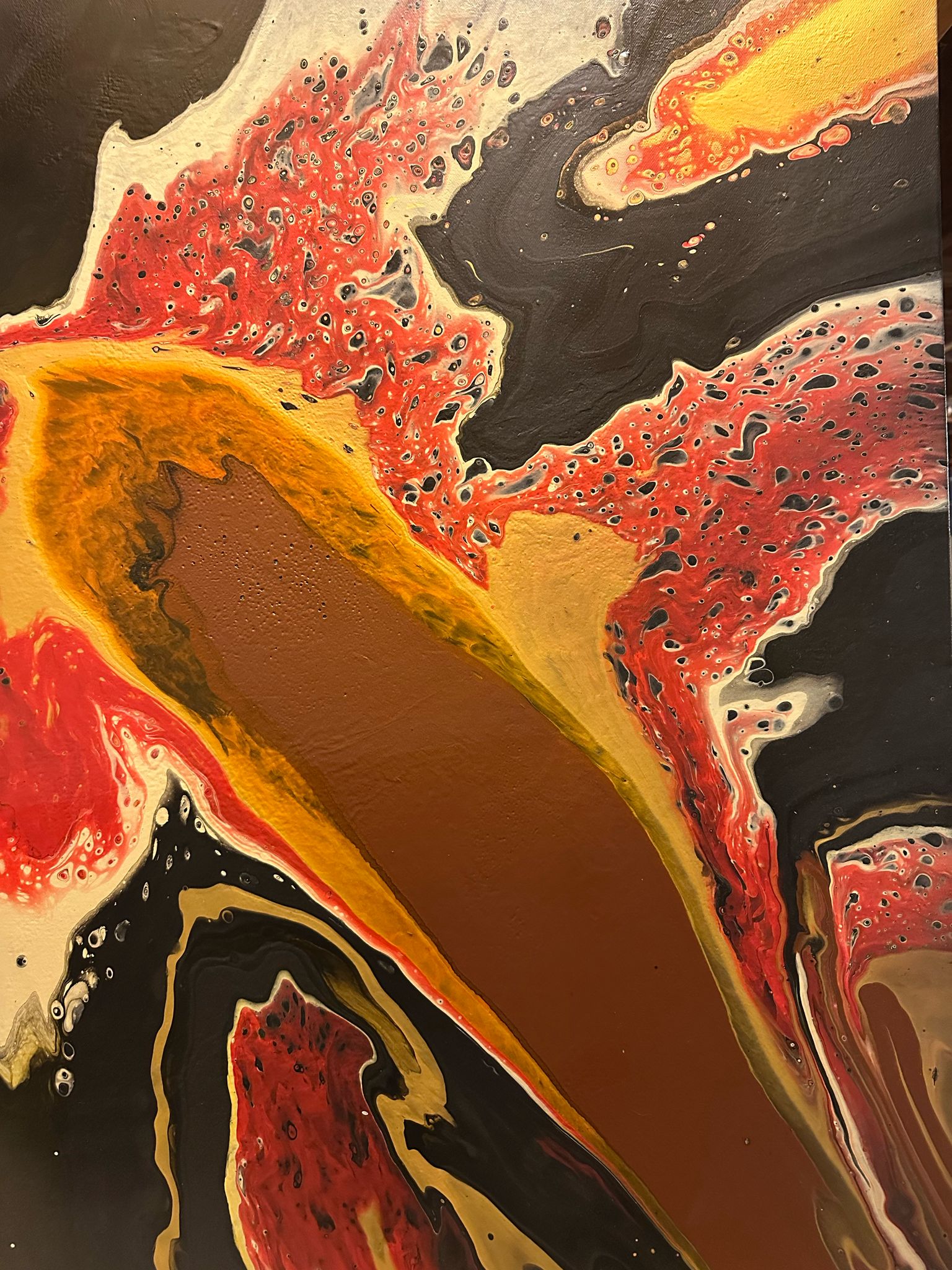 Solar flare abstract painting