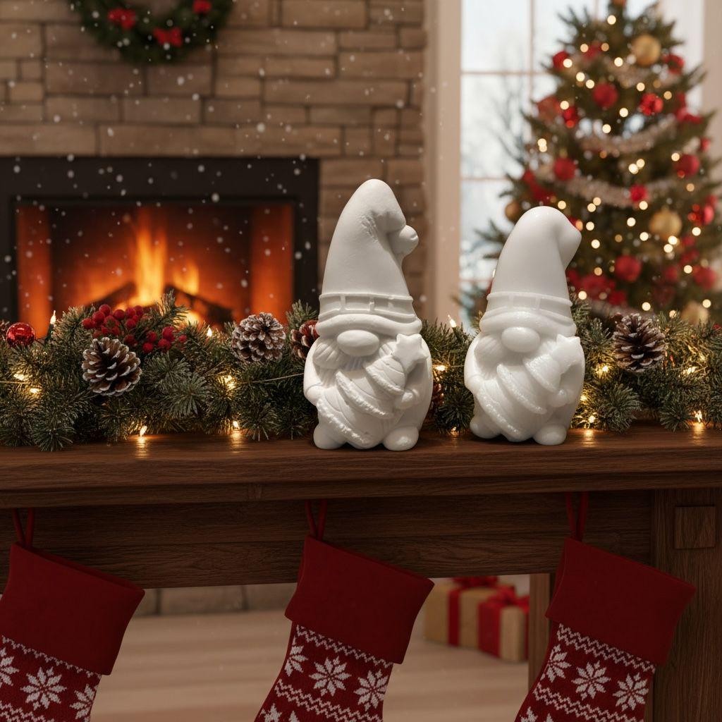 White Christmas Gnome Nordic Holiday Decor