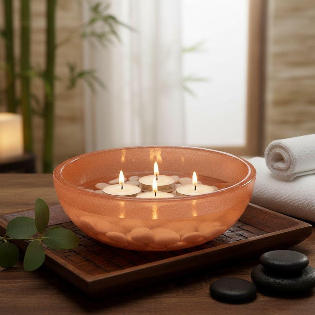 Handmade Orange Resin Bowl, Halloween Candy Dish, Fall Decor