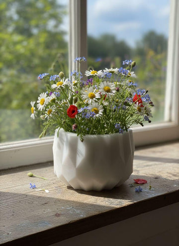 Handmade Food Safe Resin Jar with Scalloped Lid, Modern Kitchen Storage