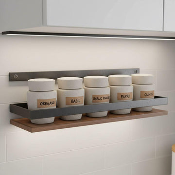 Handmade Concrete Spice Jar with Lid  Modern Kitchen Storage