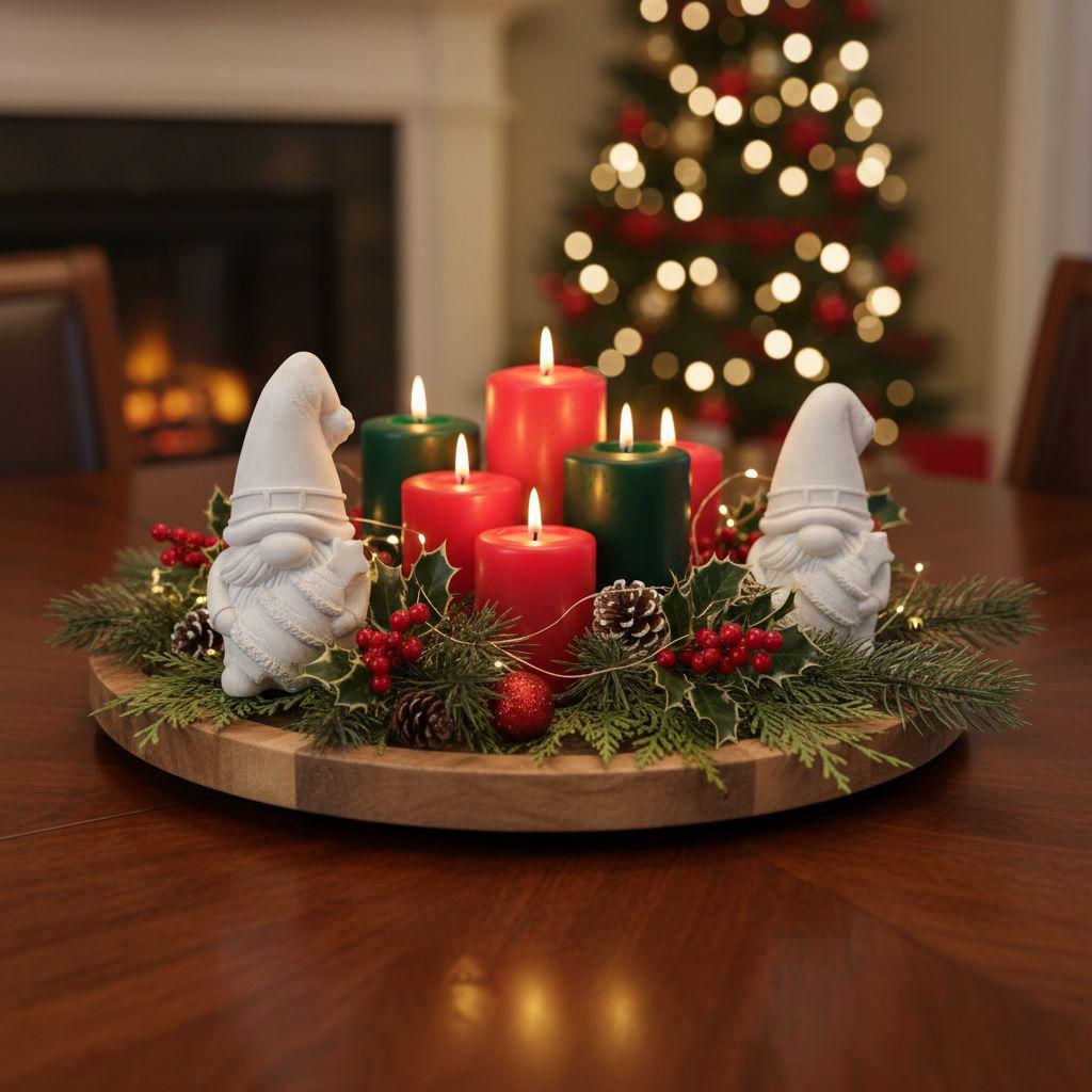 Handmade Cement Garden Gnome, Food-Safe Outdoor Decor, Set Of Two