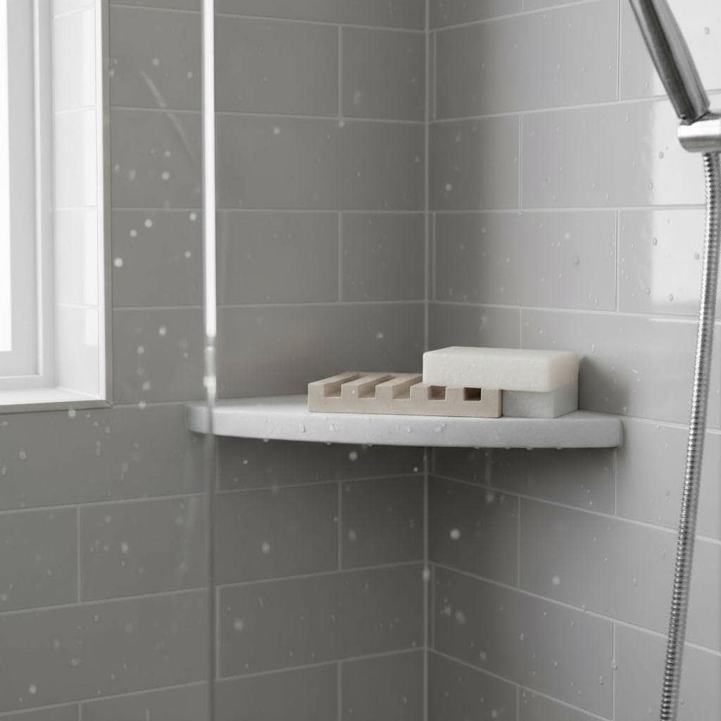 Handmade Concrete Soap Dish, Food Safe, Ridged Drainage Tray