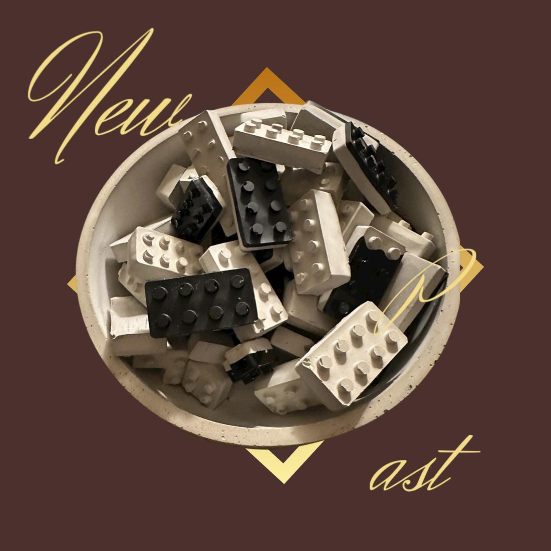 Handmade Concrete Building Block Set, Small Food Safe Domino Fidget Toy