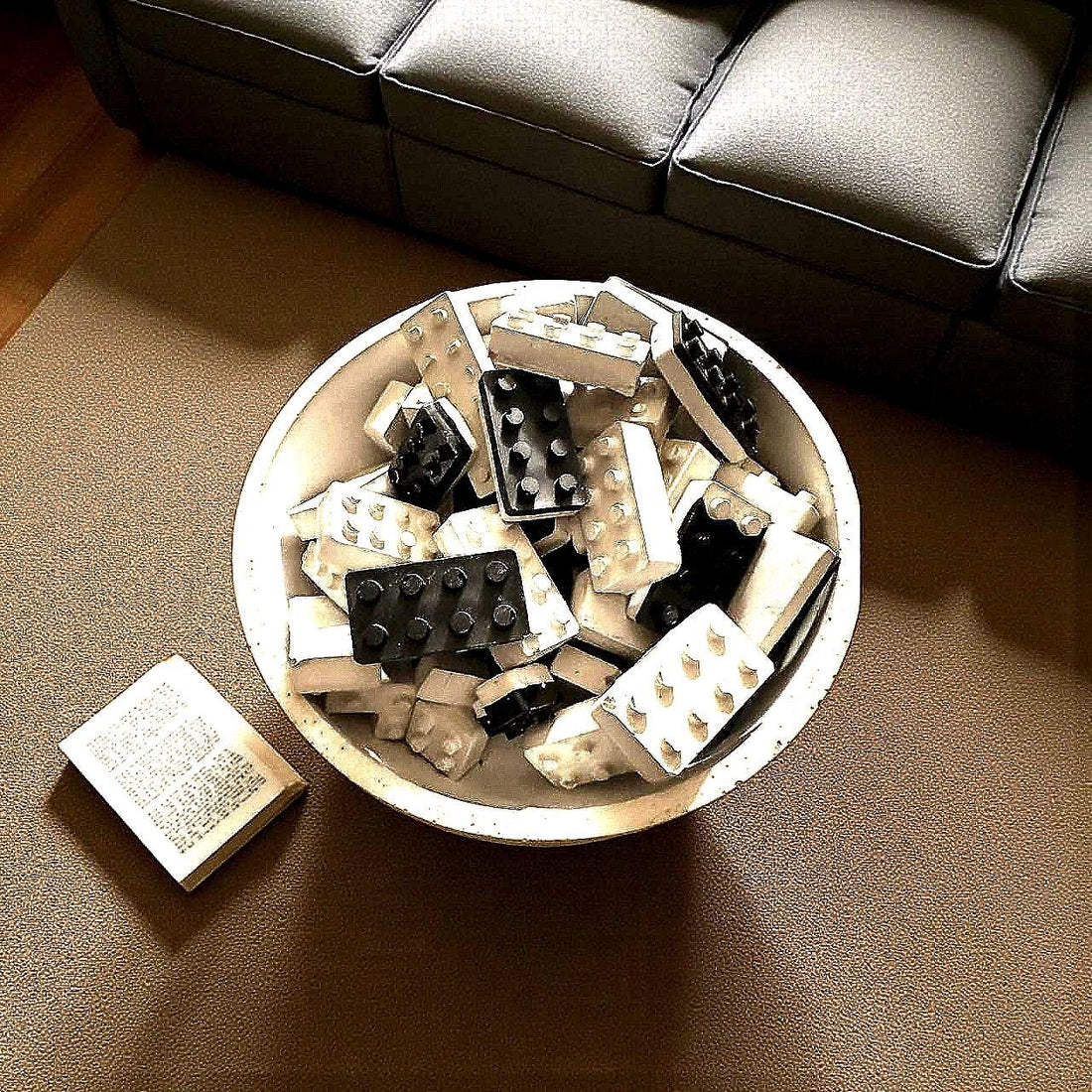 Handmade Concrete Building Block Set, Modern Desk Decor, Industrial Gift