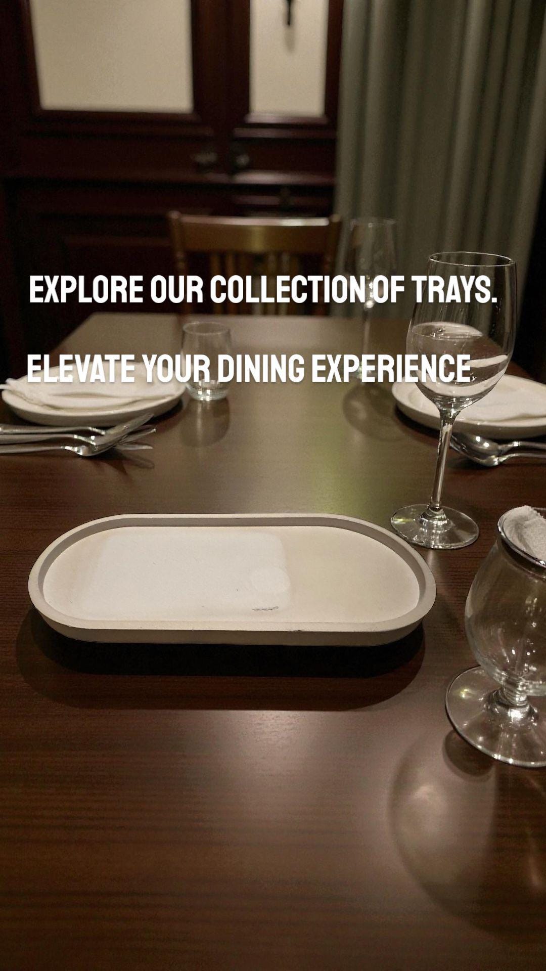 Handmade Oval Concrete Tray, Minimalist Jewelry & Candle Holder