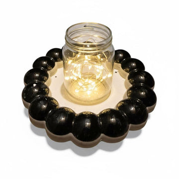 Handmade Food Safe Resin Concrete Bubble Tray, Modern Serving Plate