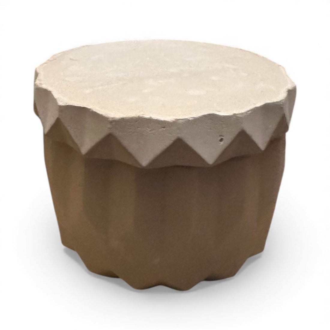 Food Safe Concrete Jar with Lid, Sealed Scalloped Container, Kitchen Storage for Snacks Dips Condiments, Handmade Modern Minimalist Decor