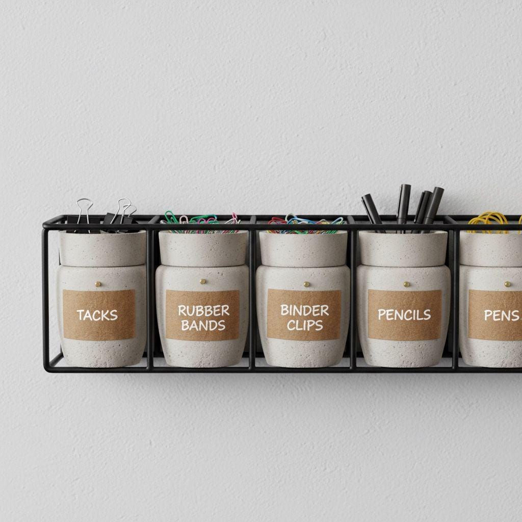 Handmade Concrete Spice Jar with Lid  Modern Kitchen Storage