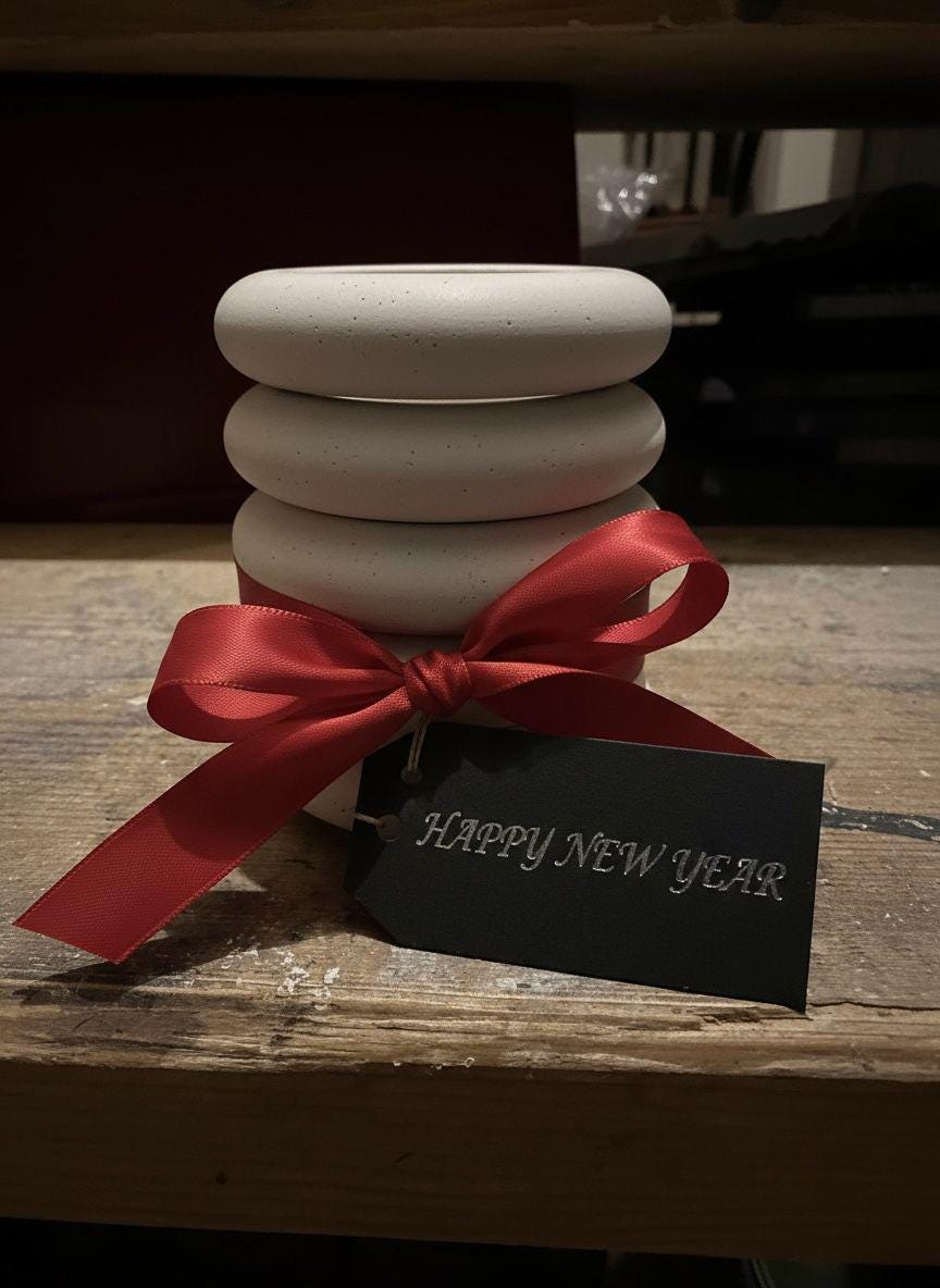 Minimalist Concrete Donut Tray, Sponge Holder, Tea Light Dish