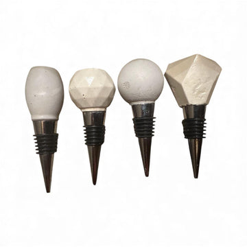 Handmade Geometric Concrete Wine Stopper, Modern Barware Gift