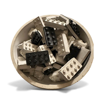 Handmade Concrete Building Block Set, Modern Desk Decor, Industrial Gift