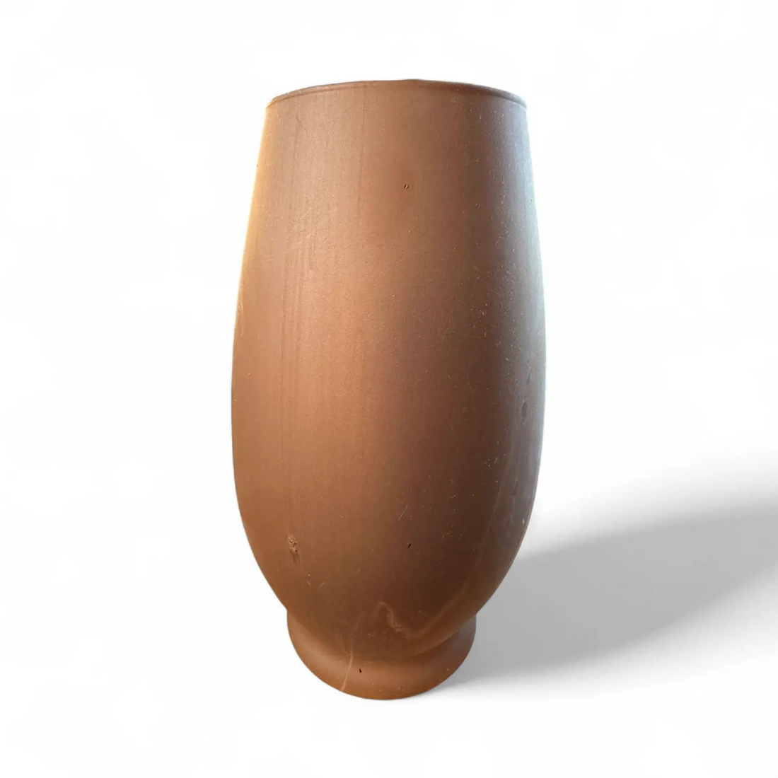 Handmade Matte Brown Vase, Modern Minimalist Acrylic Ceramic-Look Vase