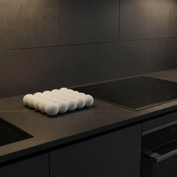 Food Safe Concrete Trivet, Sealed Bubble Hot Plate, Modern Heat Resistant Pot Holder, Handmade Cement Kitchen Decor, Minimalist Table Saver