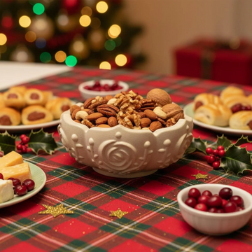 Artisan Cement Bowl • Food Safe Decorative Rose Dish for Gifts & Home