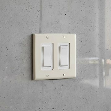 Handmade Cement Double Light Switch Cover • Modern Minimalist Decor