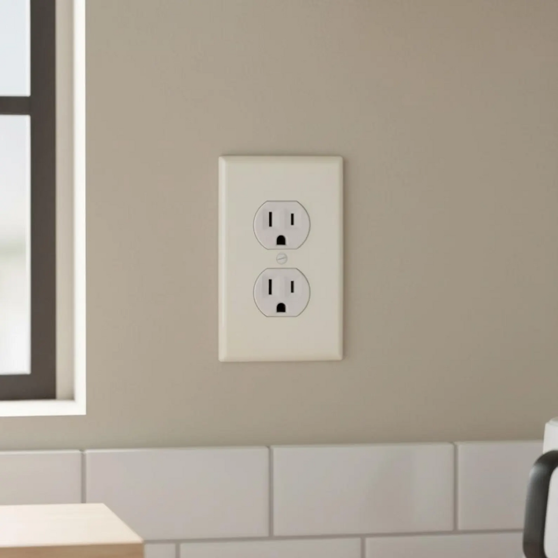 Handmade Cement Duplex Outlet Cover • Modern Minimalist Decor