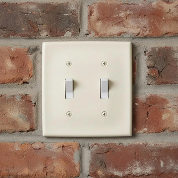 Handmade Cement Double Toggle Switch Cover • Concrete Wall Plate • Modern Minimalist Home Hardware