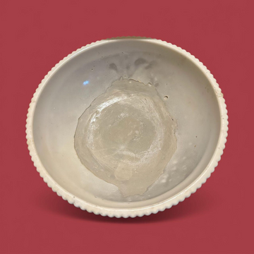 Food Safe Sealed Resin Concrete Bowl, Eco Friendly Cement Dish, Handmade Ribbed Serving Plate, Modern Minimalist Kitchen Decor, Large 10"