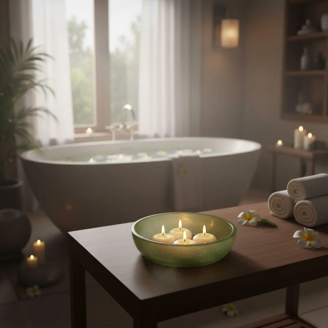 Handmade Sage Green Resin Bowl, Modern Trinket Dish