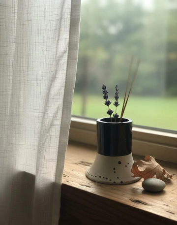 Resin Concrete Tealight Holder, Dotted Industrial Home Decor