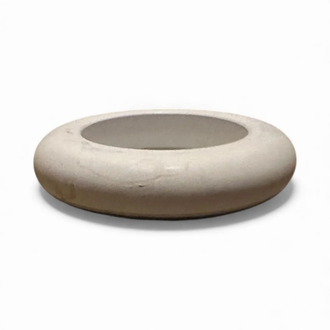 Minimalist Round Concrete Tray Bowl, Modern Donut Holder for Sponges, Tea Lights, Salt Cellar, Plants & Home Decor, Sealed Cement Dish