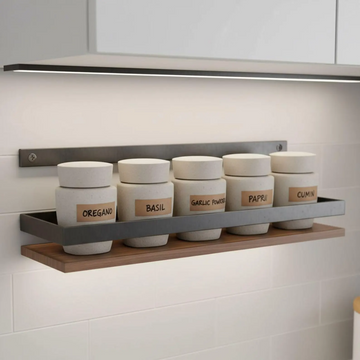 Handmade Concrete Food-Safe Storage Jar with Lid – Modern Minimalist Cement Canister for Salt, Spices, Pantry, Bathroom & Craft Organization