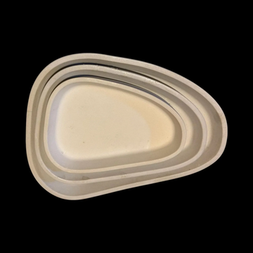 Food Safe Cement Tray Set – Handmade Concrete Nesting Trays for Snacks, Jewelry, Keys & Decor