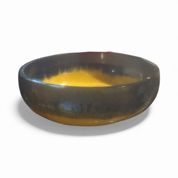 Handmade Concrete Resin Bowl, Black to Yellow Ombre, Food Safe