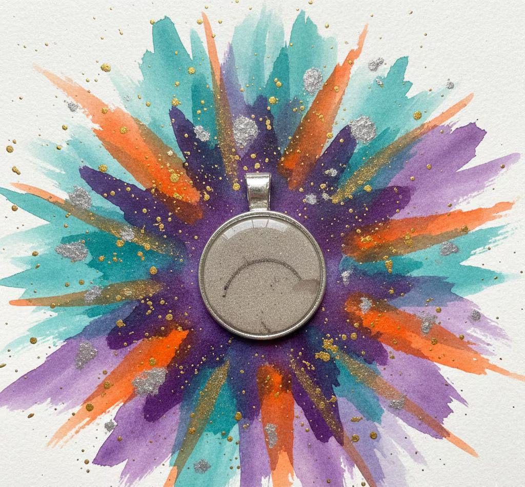 A Rising Horizon Symbol Of Protection, New Beginnings,And Forward Movement, On Concrete Pendant