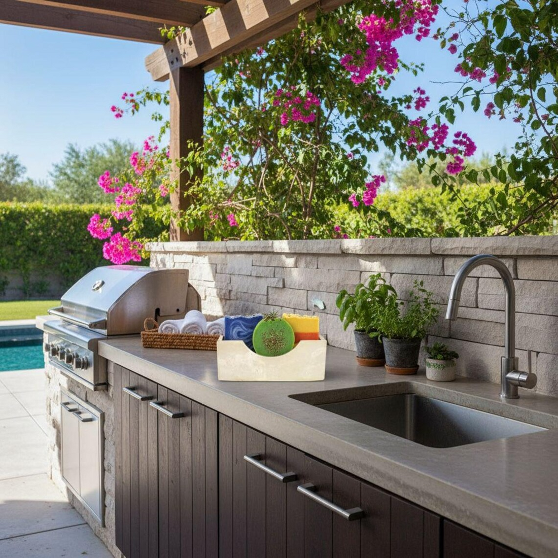 Food Safe Concrete Soap Dish, Sealed Cement Tray, Modern Minimalist Bathroom Organizer, Handmade Eco Friendly Sink Holder, Spa Decor Storage