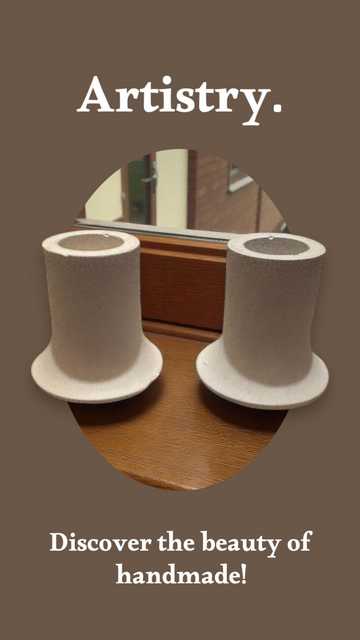 Sealed Concrete Taper Candle Holders Set of 2, Eco Friendly Cement Candlesticks, Modern Minimalist Table Decor,