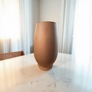 Handmade Matte Brown Vase, Modern Minimalist Acrylic Ceramic-Look Vase