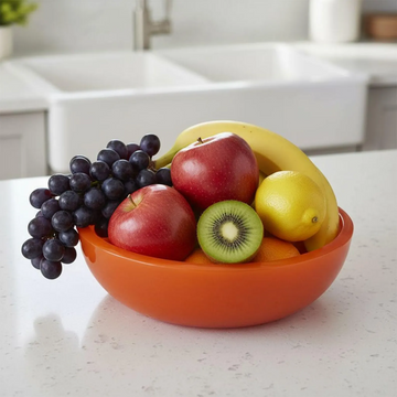 Red Orange Resin Bowl, Handmade Fruit Bowl, Food Safe Candle Dish, Modern Kitchen Decor, Minimalist Home Accent, Functional Art Gift