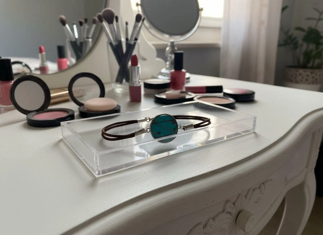 Handmade Boho Turquoise Galaxy Bracelet, Adjustable Cloth Wrap, Eco-Friendly Cat Collar