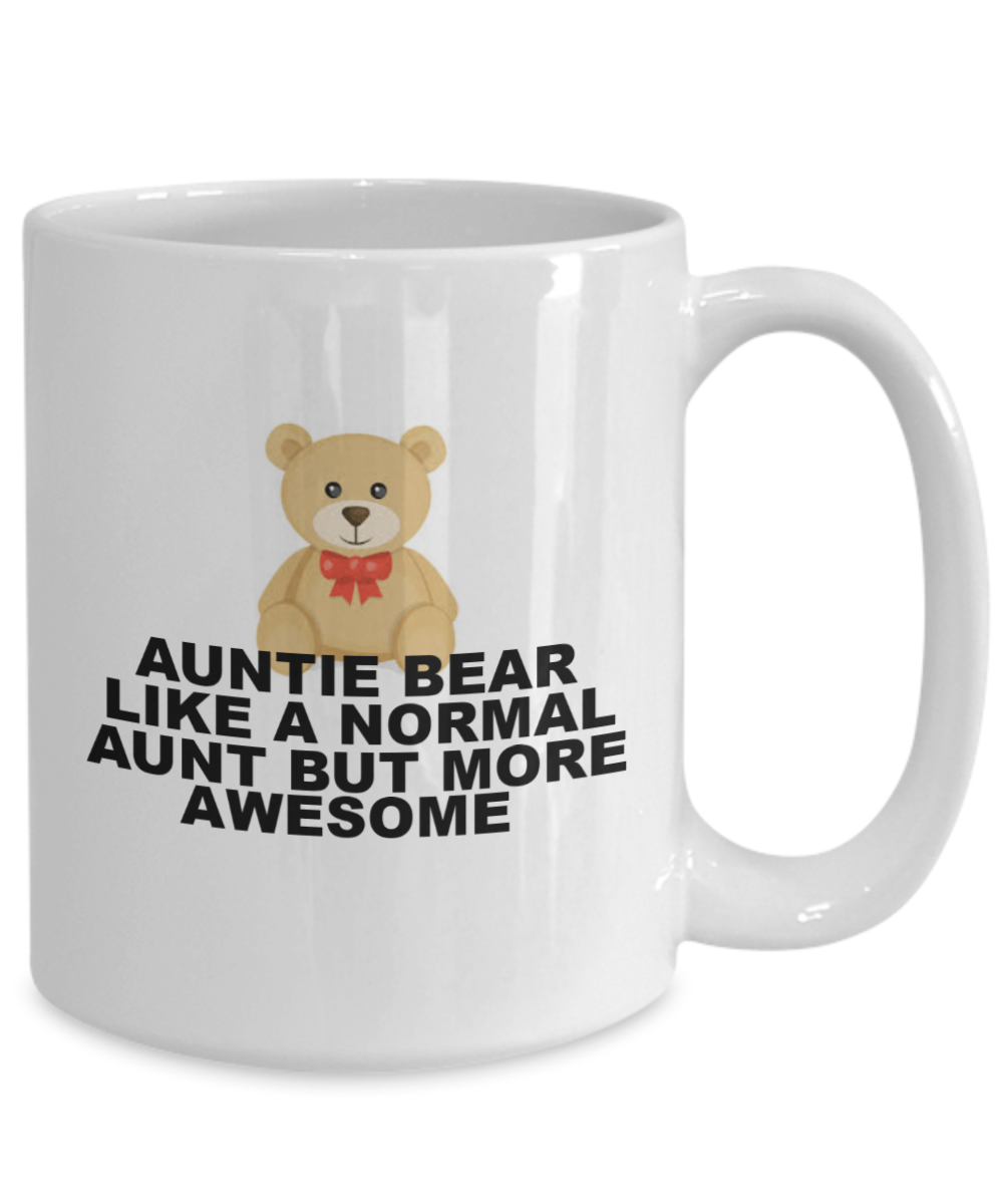 auntie bear family coffee mug birthday or holiday gift